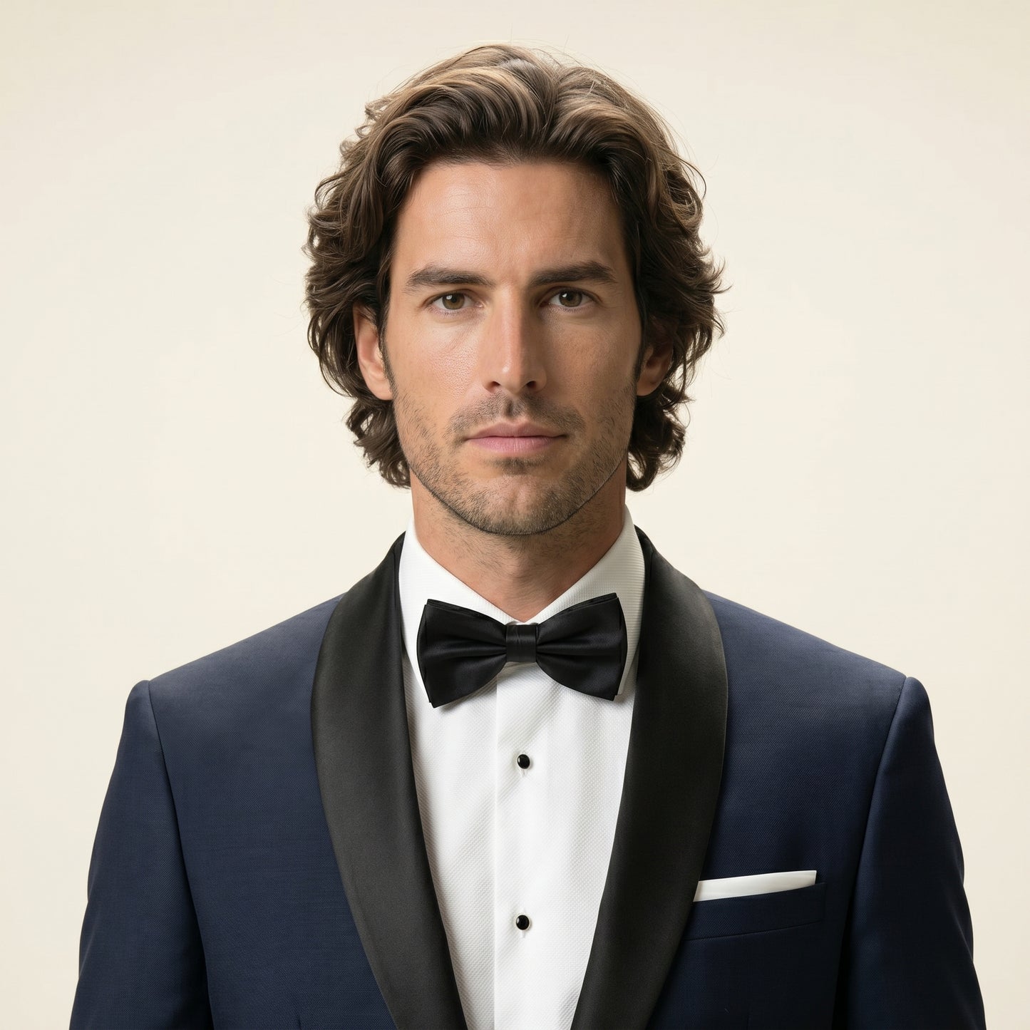 Shawl Satin Lapel, Navy, Tuxedo 2 pcs, Pure Wool, Super 150's, Tallia Di Delfino