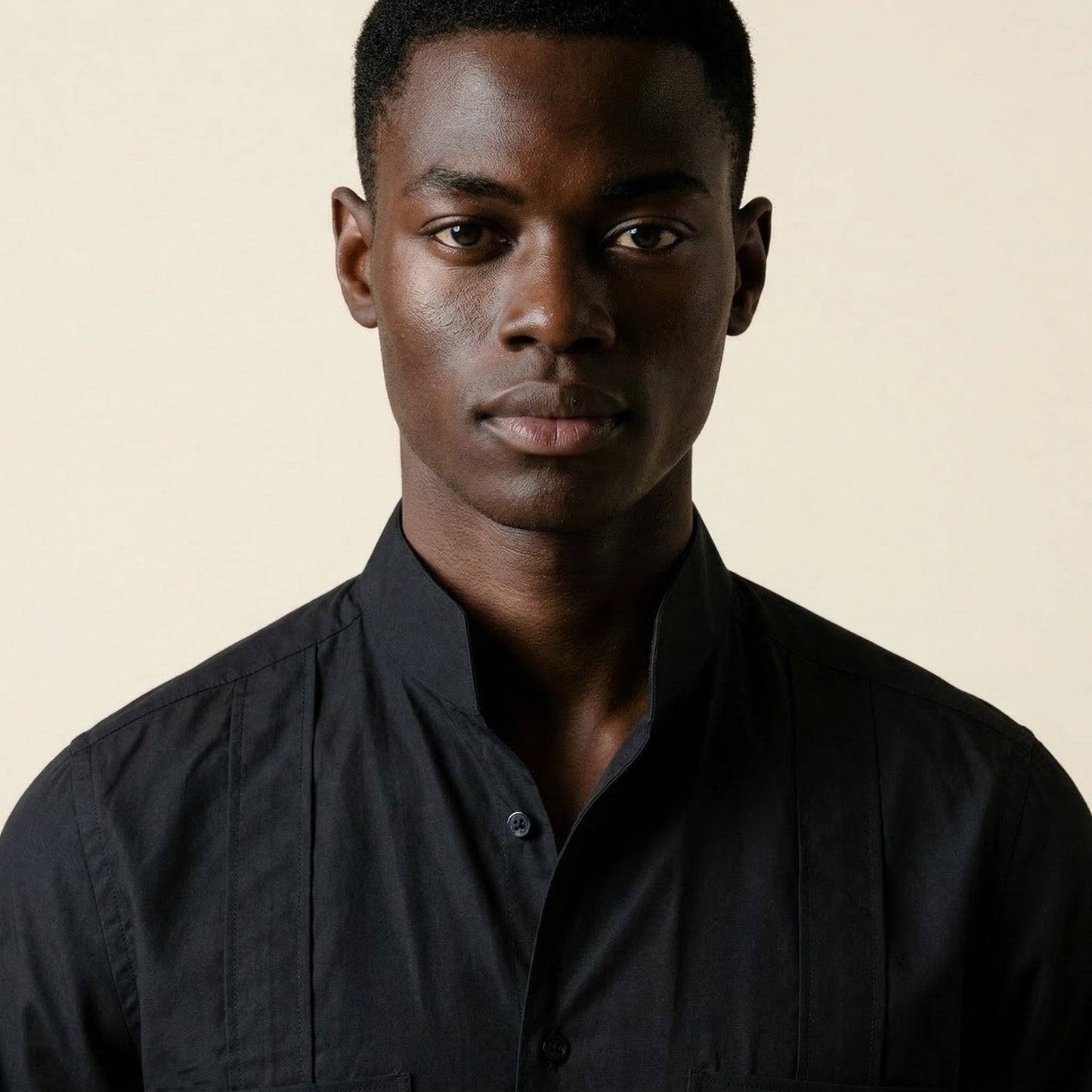 Cuban Shirt, Black, Pure Linen, Canclini