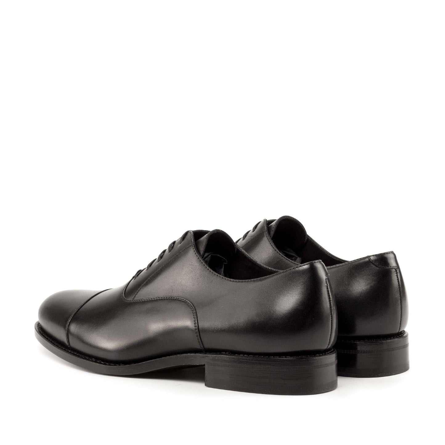 Leather Oxford Zurigo │ Black - Burgundy Soles