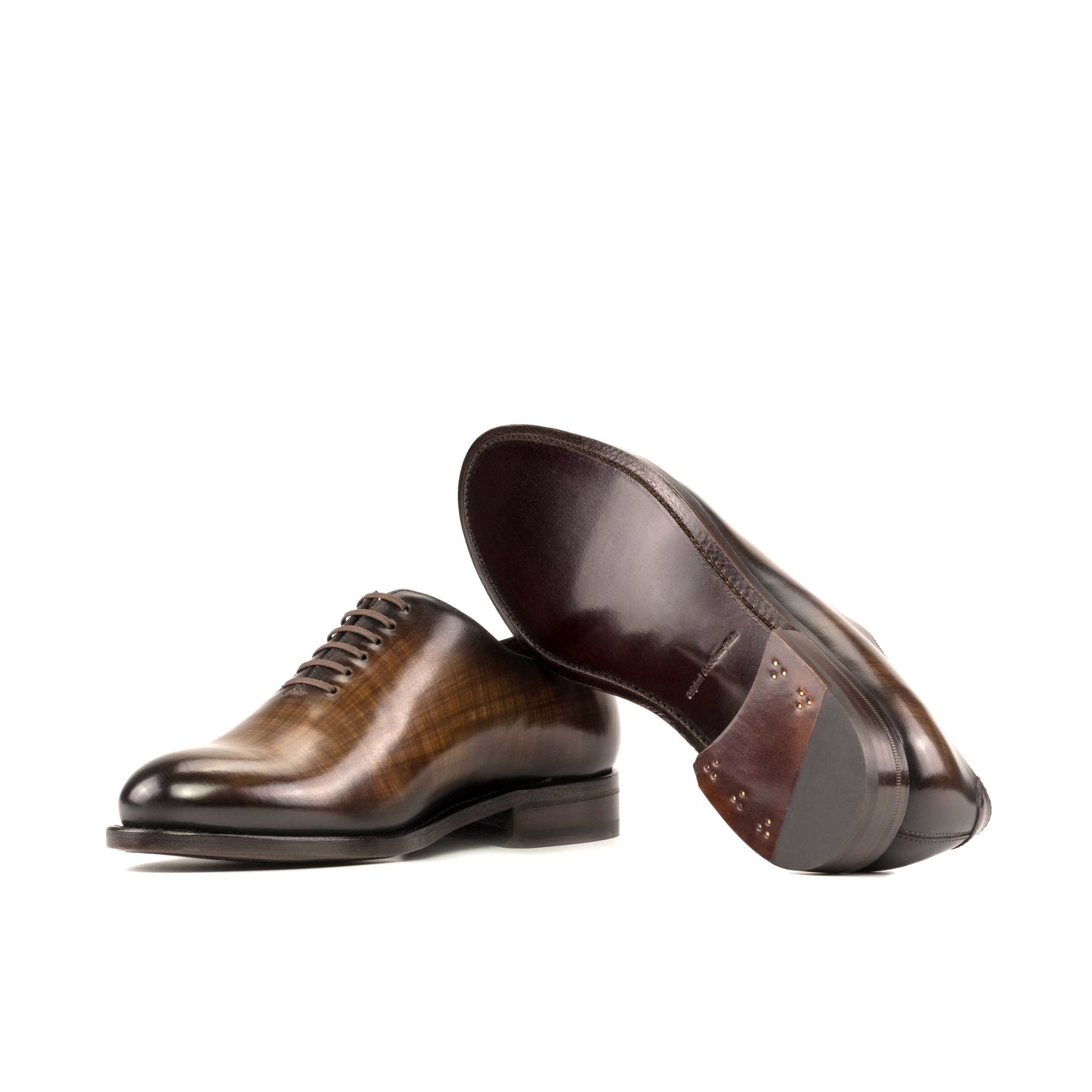Whole cut brown patina brown Goodyear Welt, leather sole
