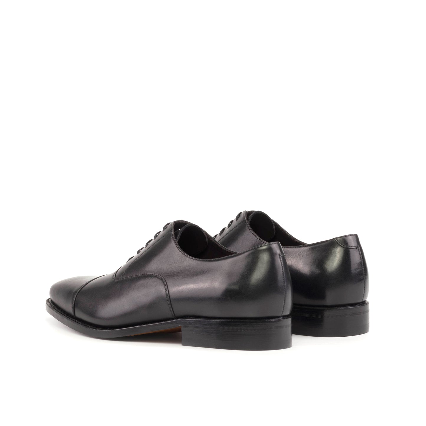 Leather Oxford Monti │ Black - Cognac Soles