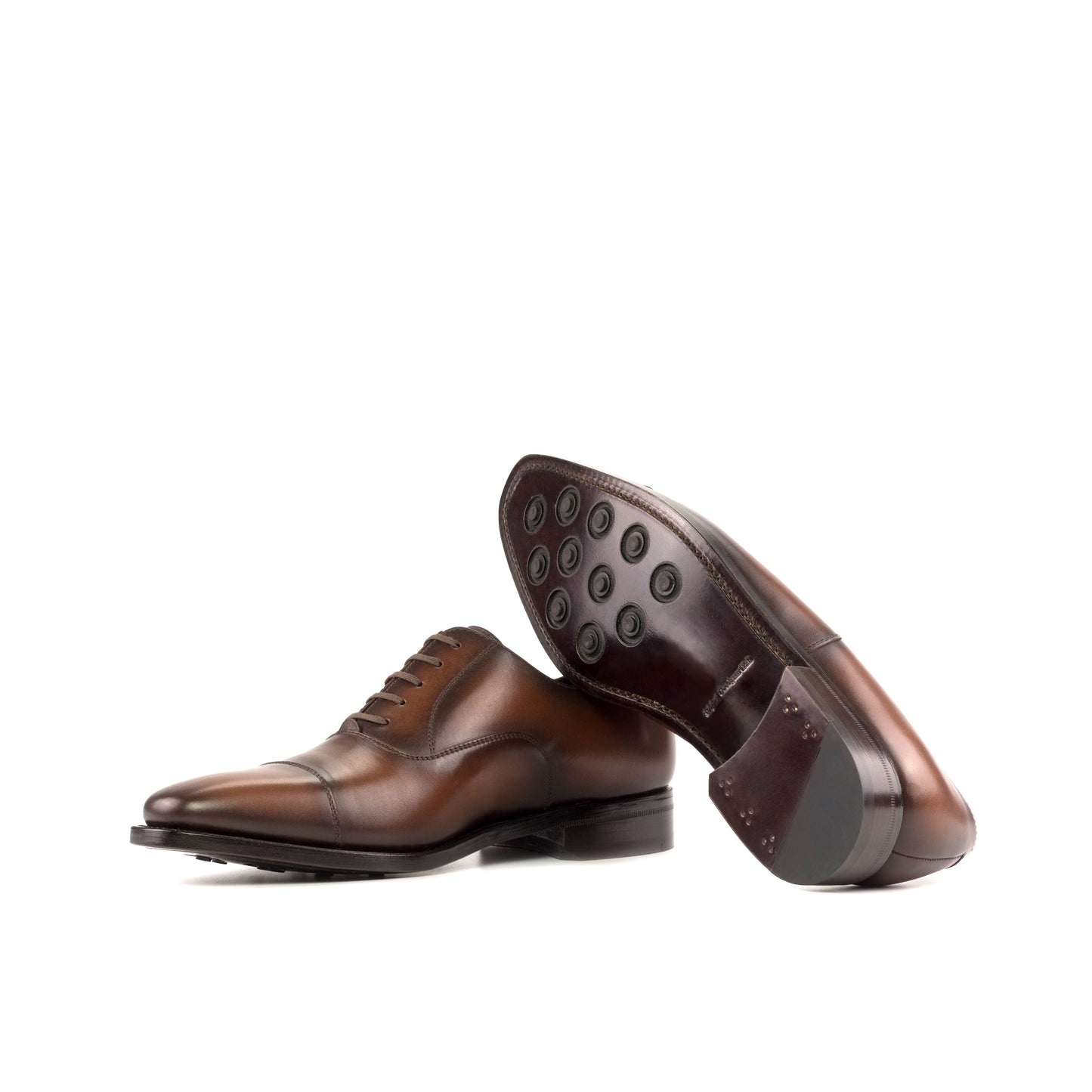 Leather Oxford Monti │ Med Brown Burn-Effect