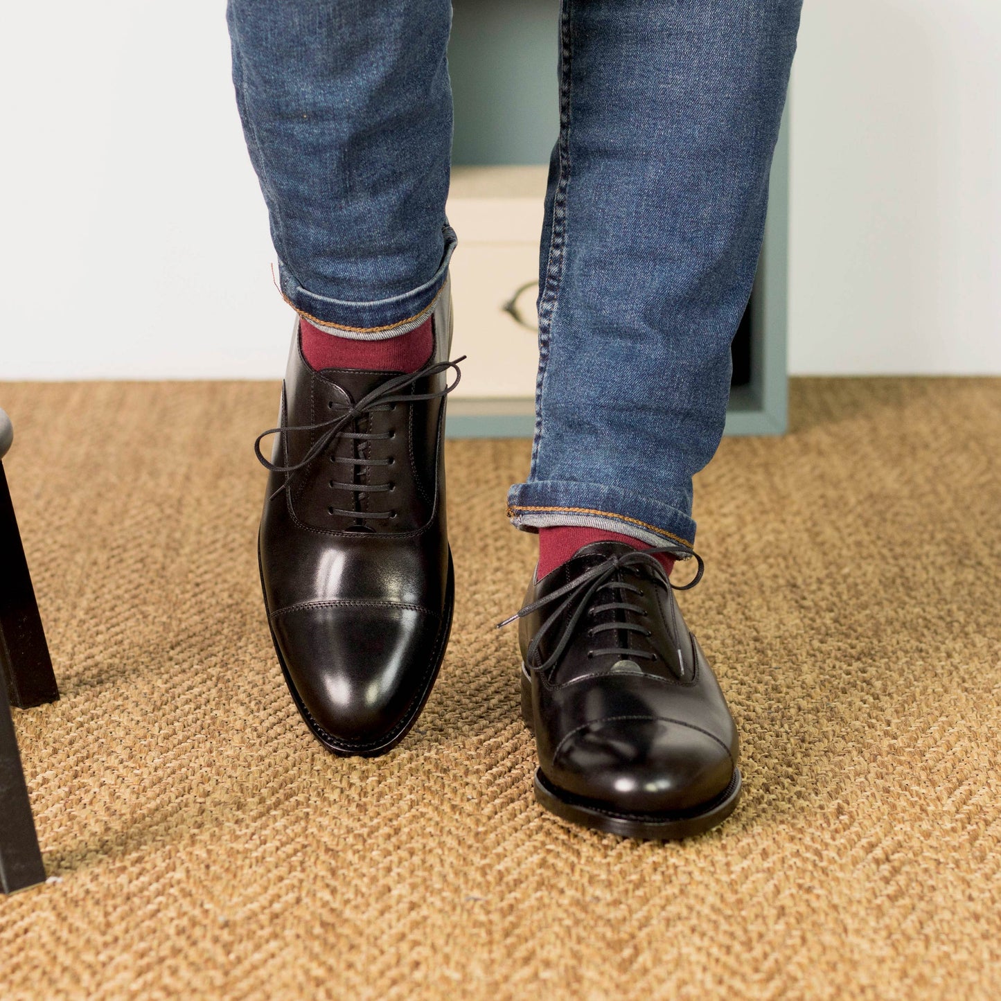 Leather Oxford Zurigo │ Black - Azur Soles