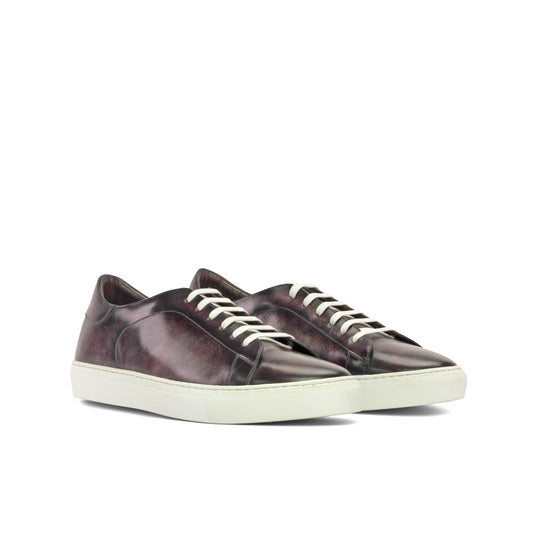 Leather Trainer │ Aubergine Patina