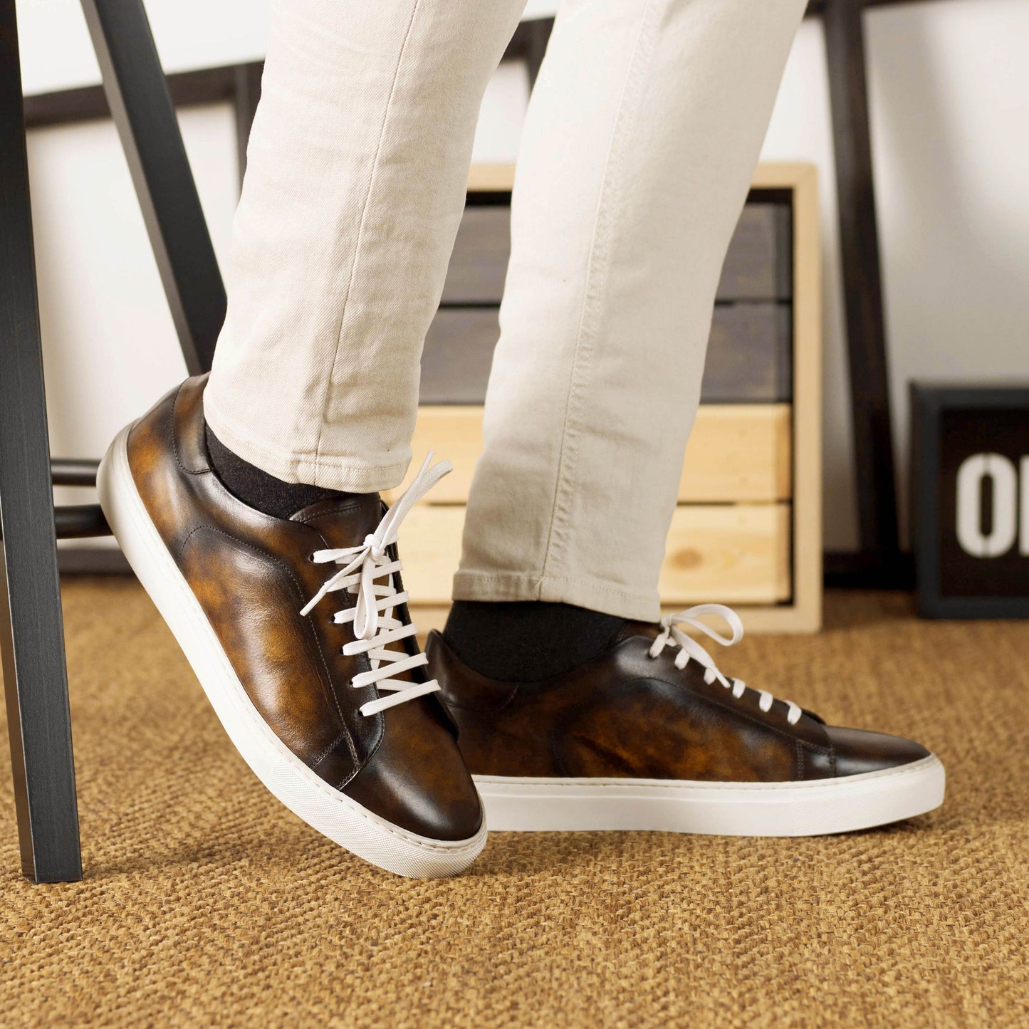 Leather Trainer │ Tobacco Patina