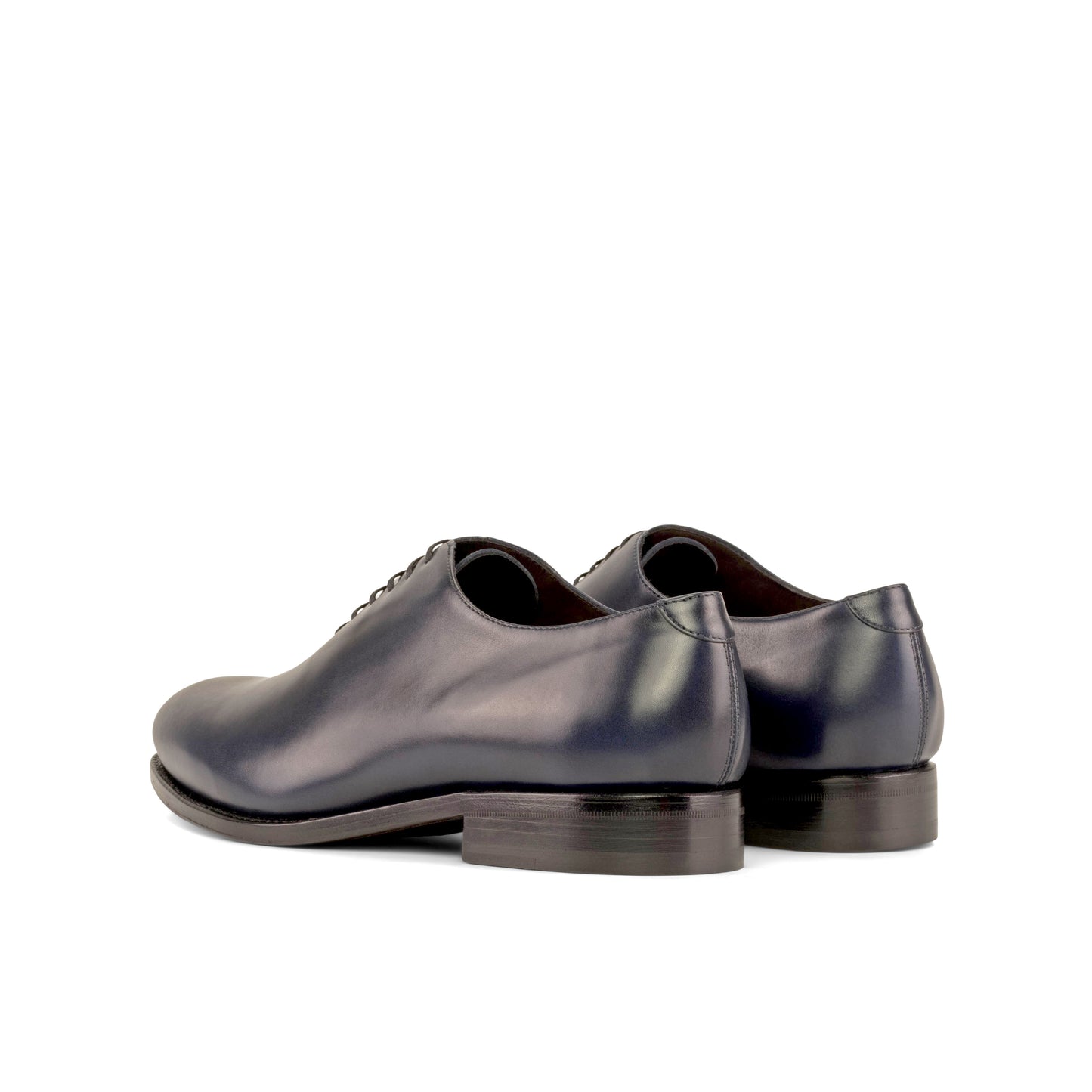 Leather Whole Cut Zurigo │ Navy - Brown Soles