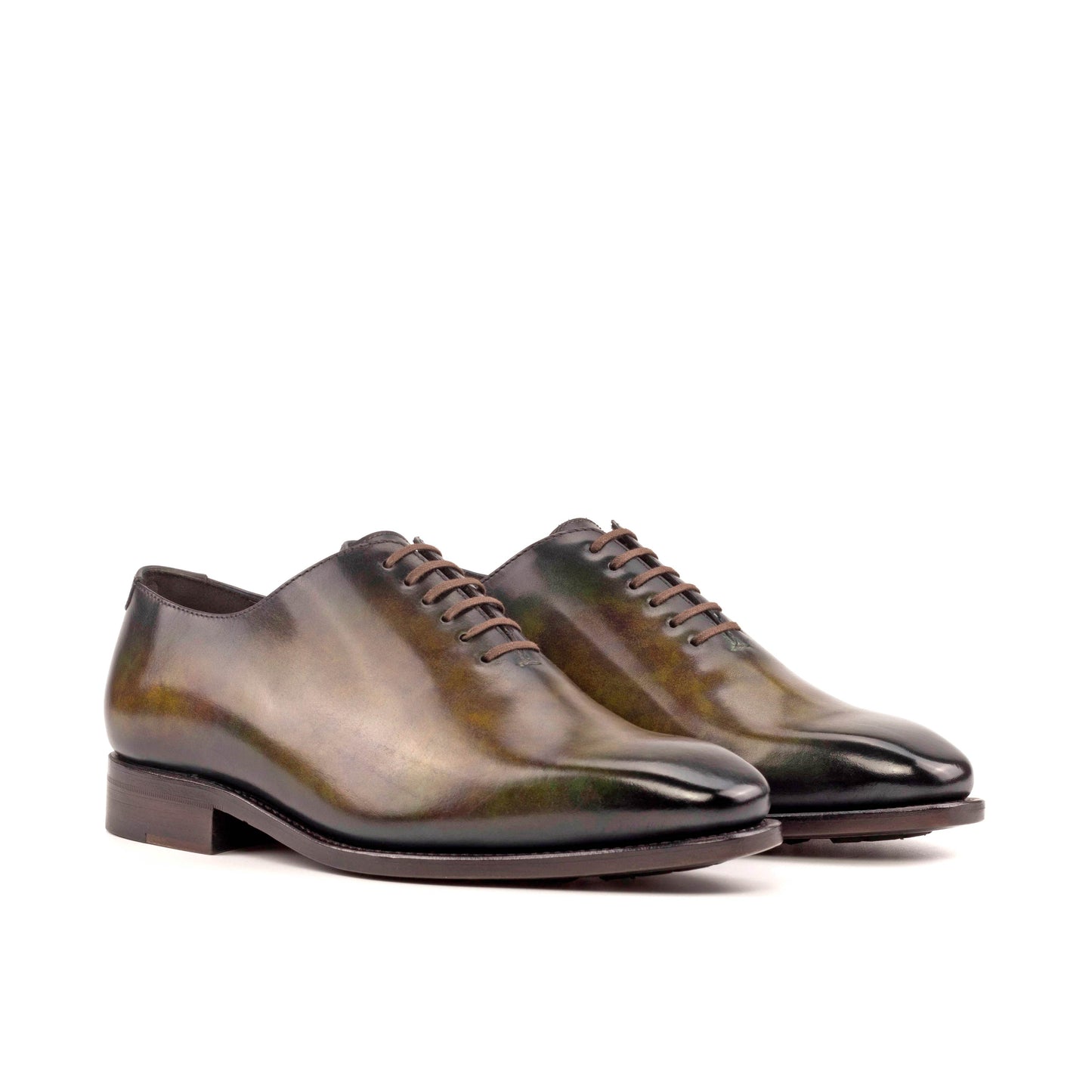 Leather Whole Cut Savile │ Camel-Green Patina