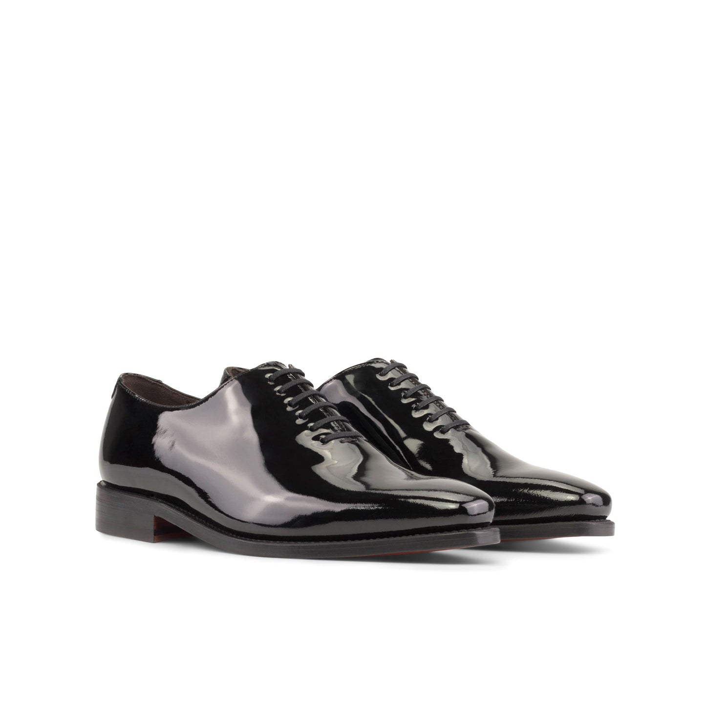 Whole Cut Monti│ Black Patent Red Soles