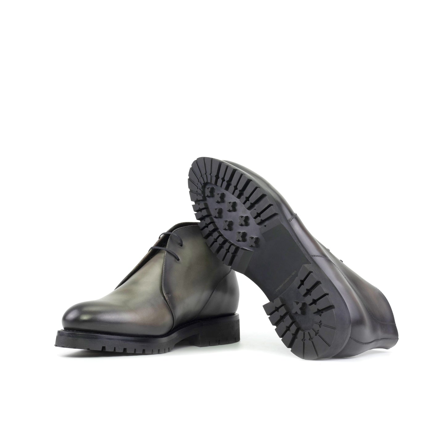 Chukka black commando rubber sole