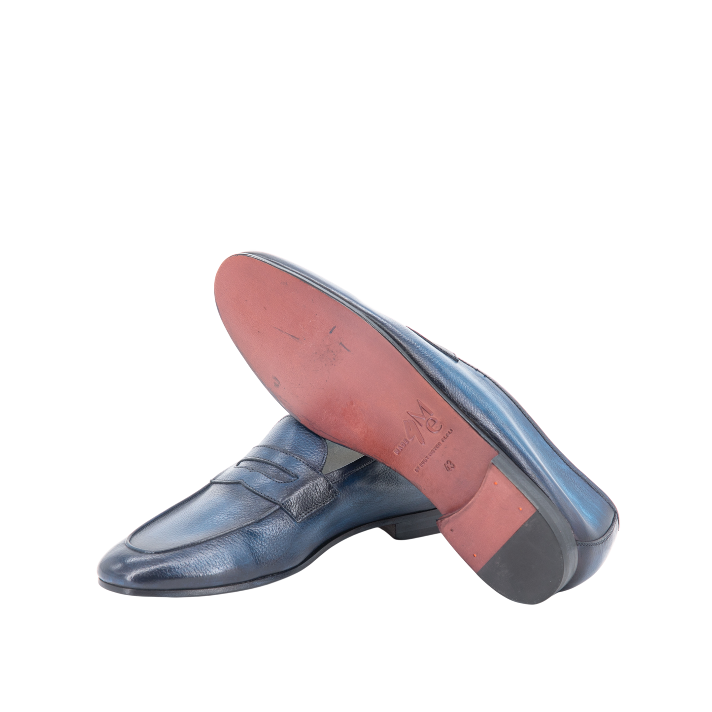 Grain Leather Venetian Loafer │ Blue Patina