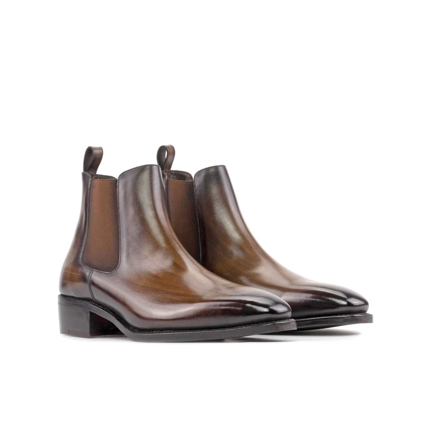 Chelsea Boots - brown patina - dark red Goodyear Welt