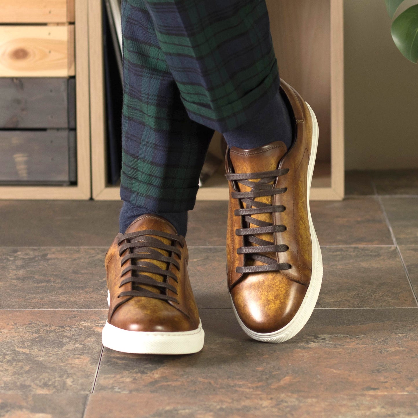 Leather Trainer │ Cognac Patina