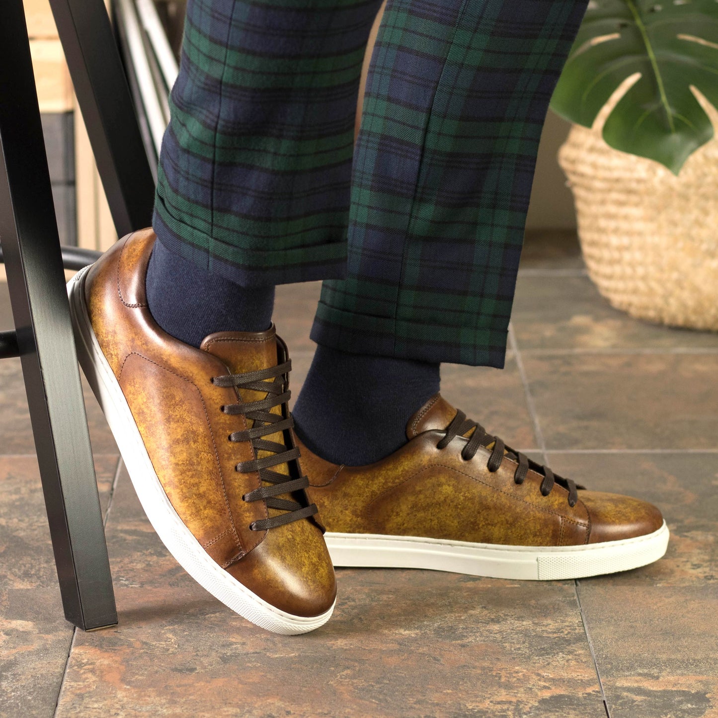 Leather Trainer │ Cognac Patina