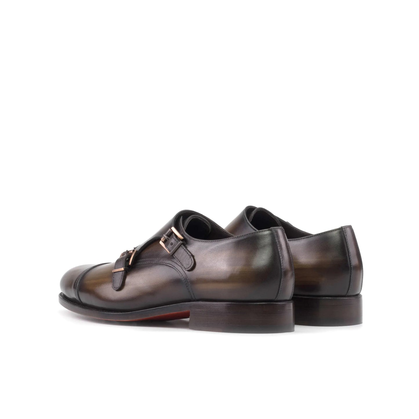 Leather Double Monk Zurigo │ Brown Papiro Patina