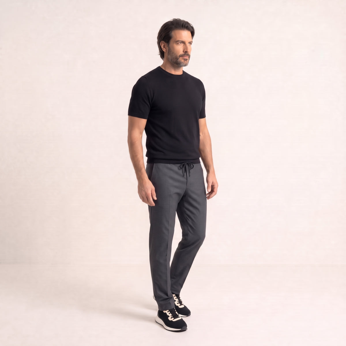 Knit Short Sleeve Crew neck │ Black