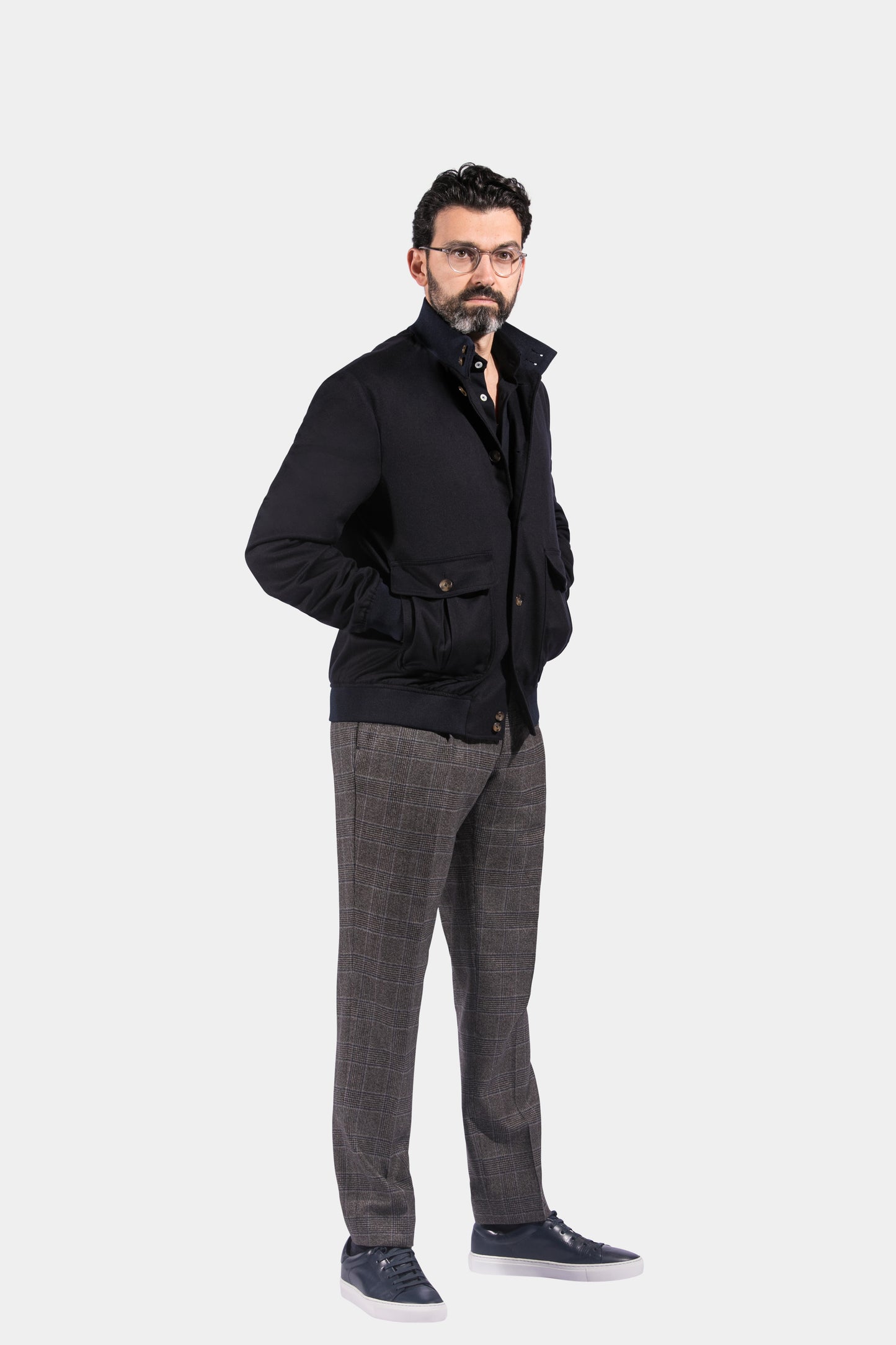 Aviator Jacket, Navy, Piacenza, Jacket Only