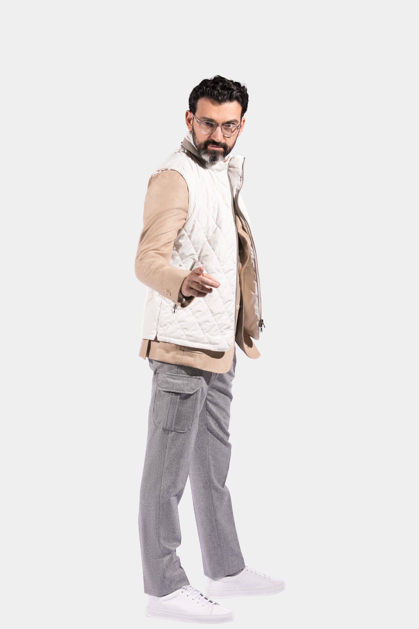 Body Warmer, White, Jacket Only