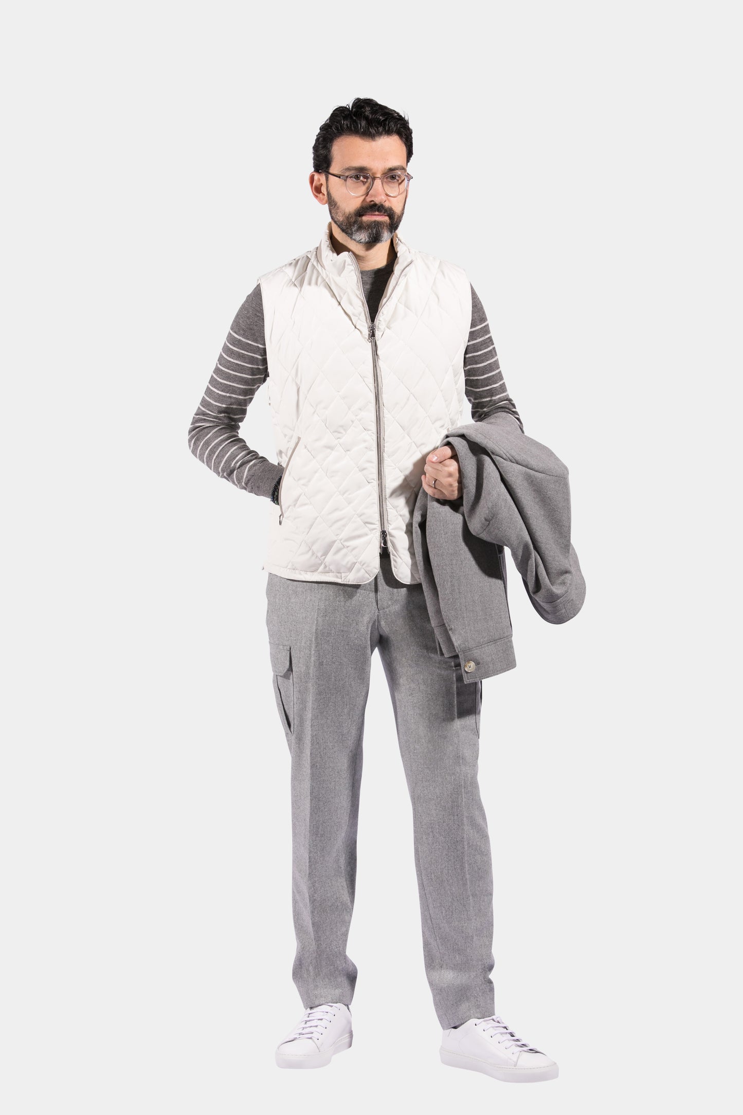 Body Warmer, White, Jacket Only