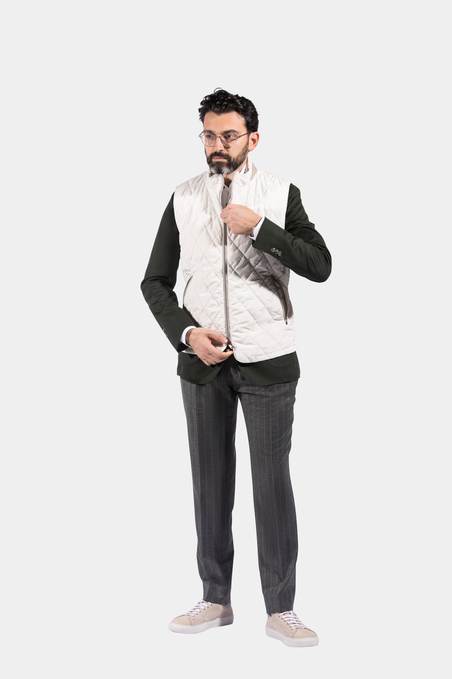 Body Warmer, White, Jacket Only