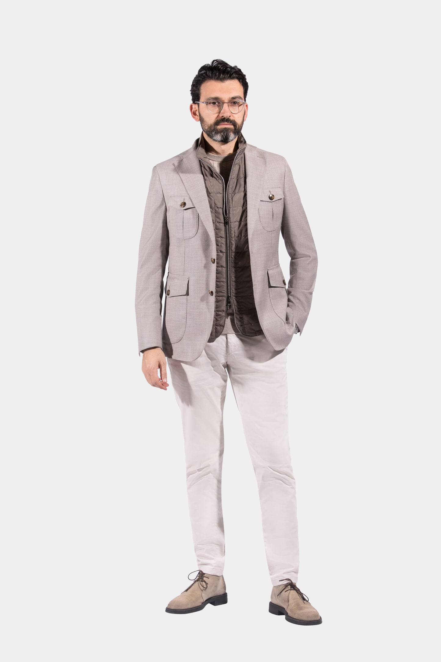 Safari Jacket, Beige, Jacket Only