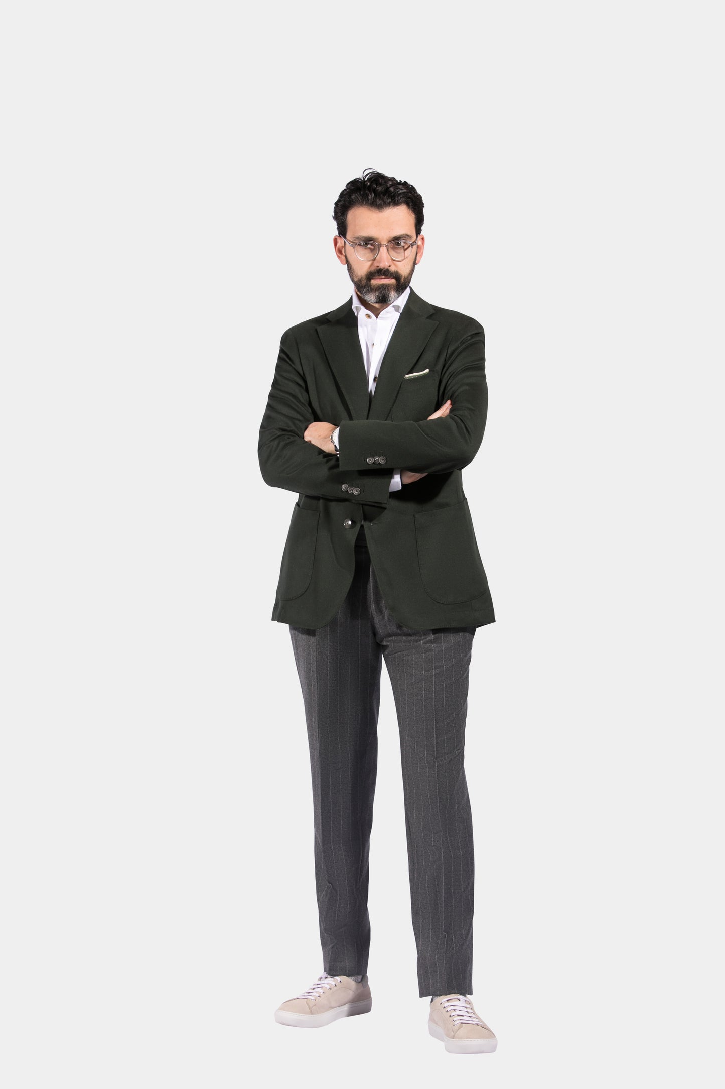 Notch Lapel, Dark Green, Jacket Only