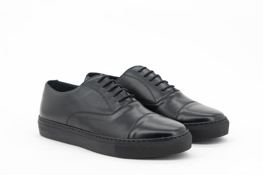 Leather Oxford Sneakers │ Black