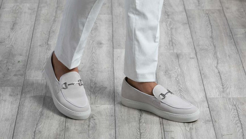Suede Belgian Sneakers │Off-white