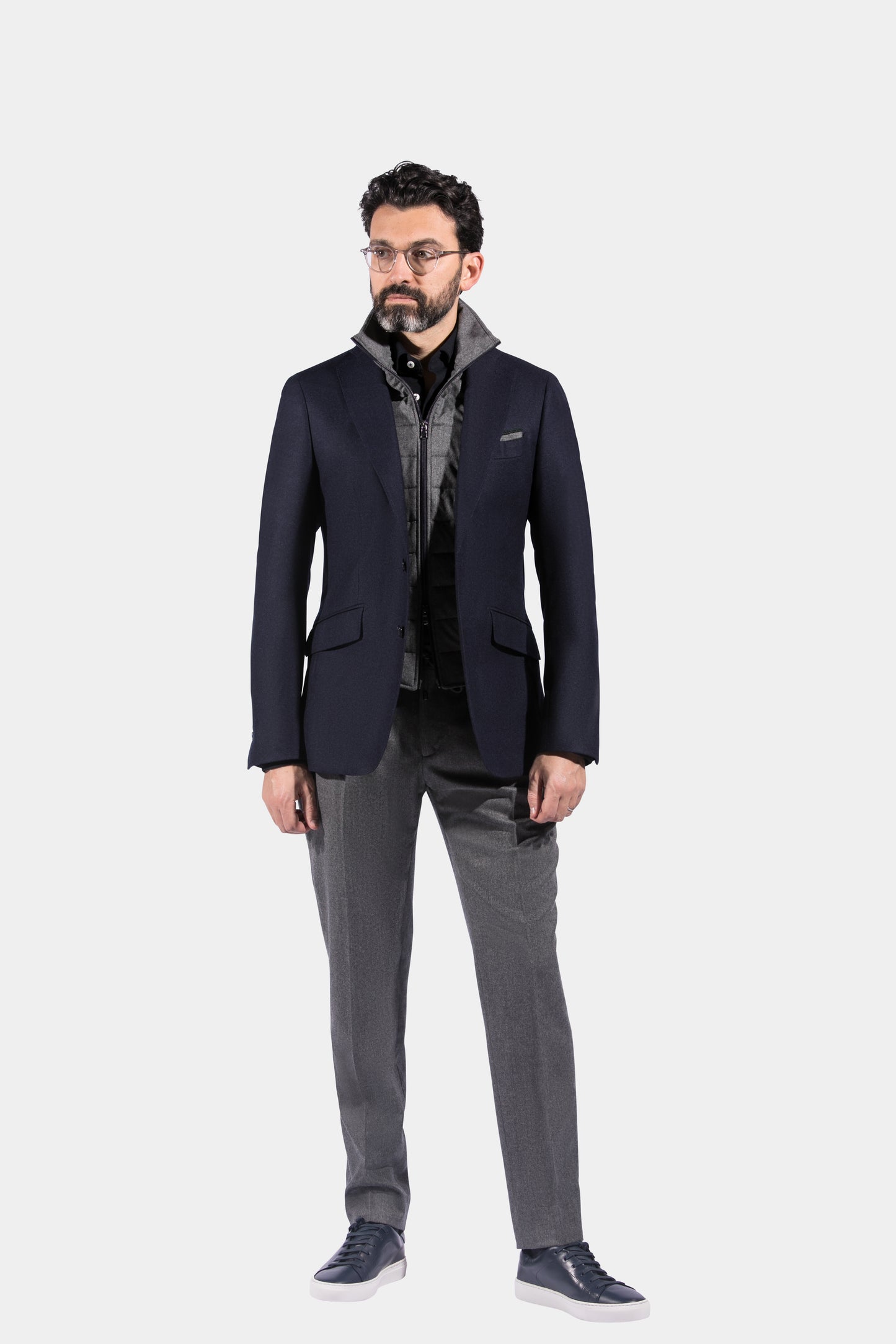 Windstopper, Navy & Mid Grey, Jacket Only