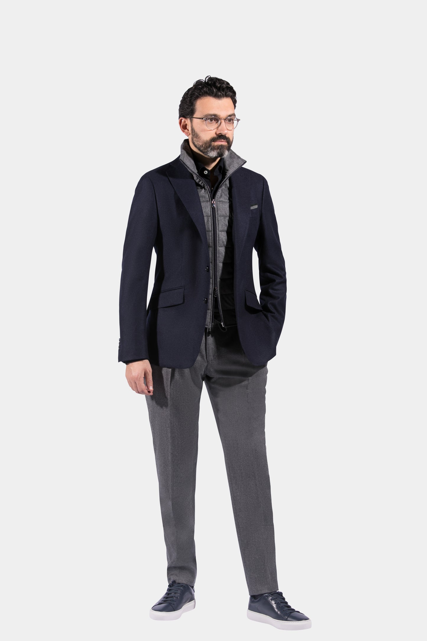 Windstopper, Navy & Mid Grey, Jacket Only