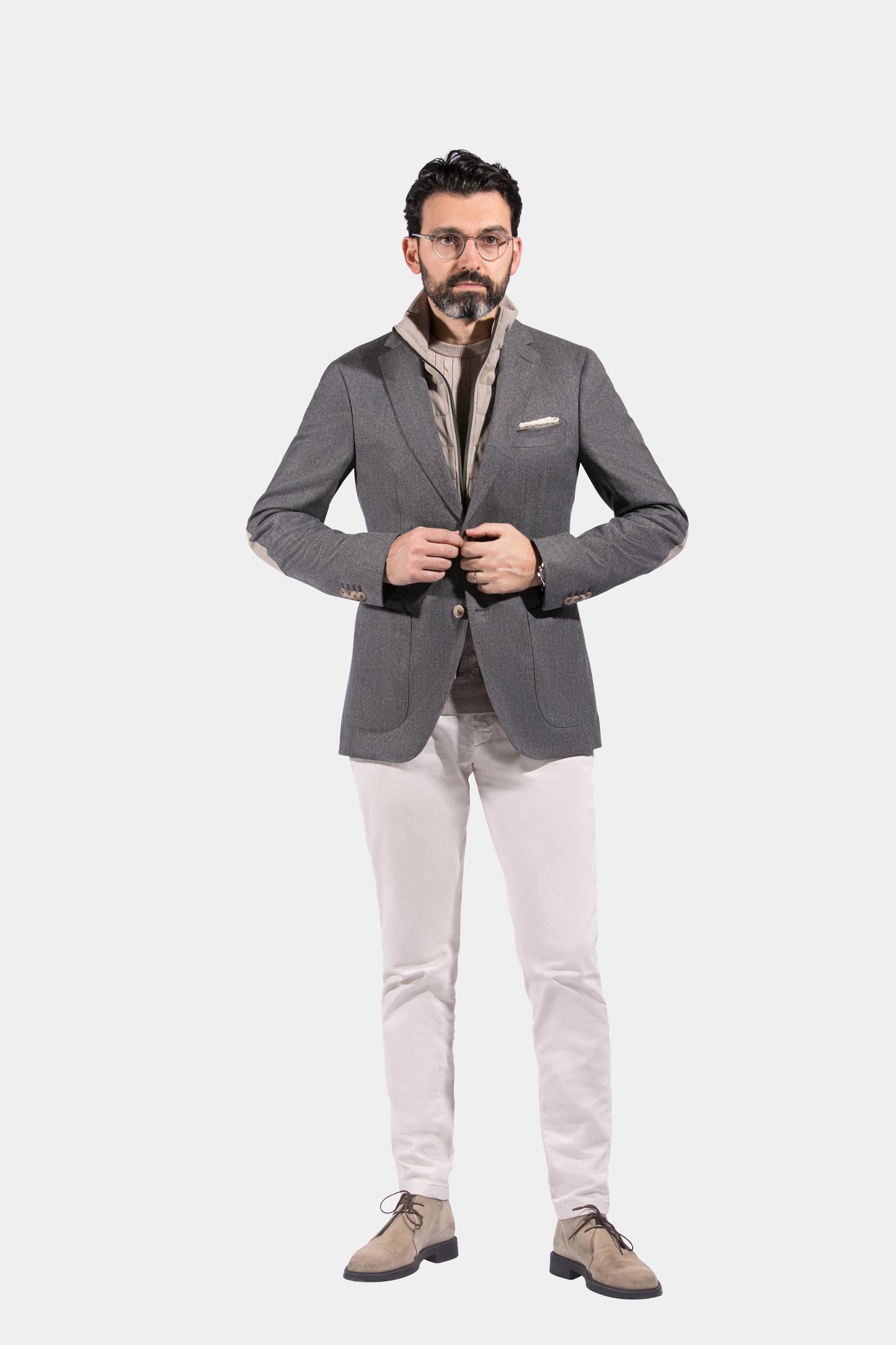 Windstopper, Mid Grey & Beige, Jacket Only