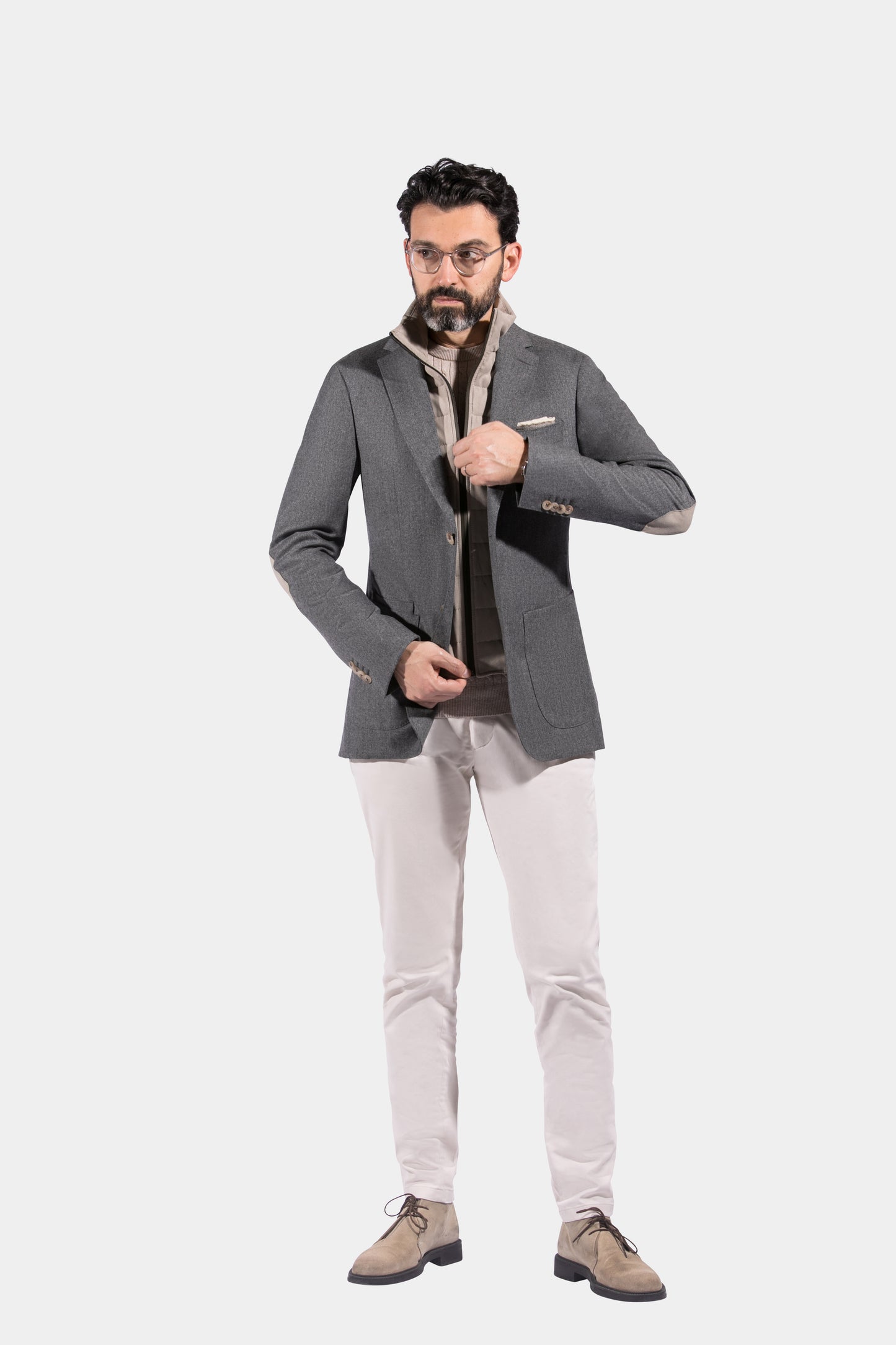 Windstopper, Mid Grey & Beige, Jacket Only