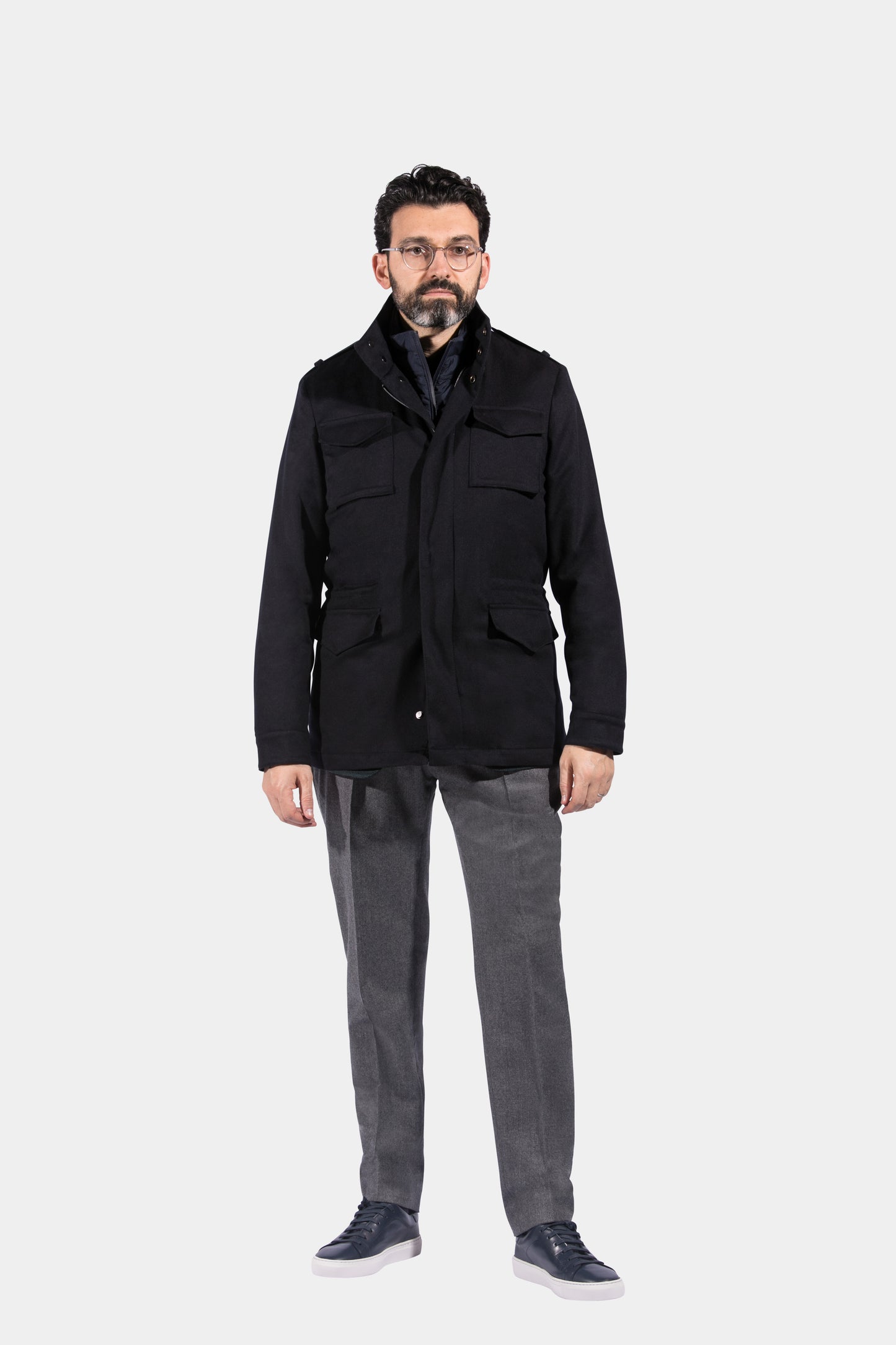 Field Jacket, Navy, Piacenza, Jacket Only