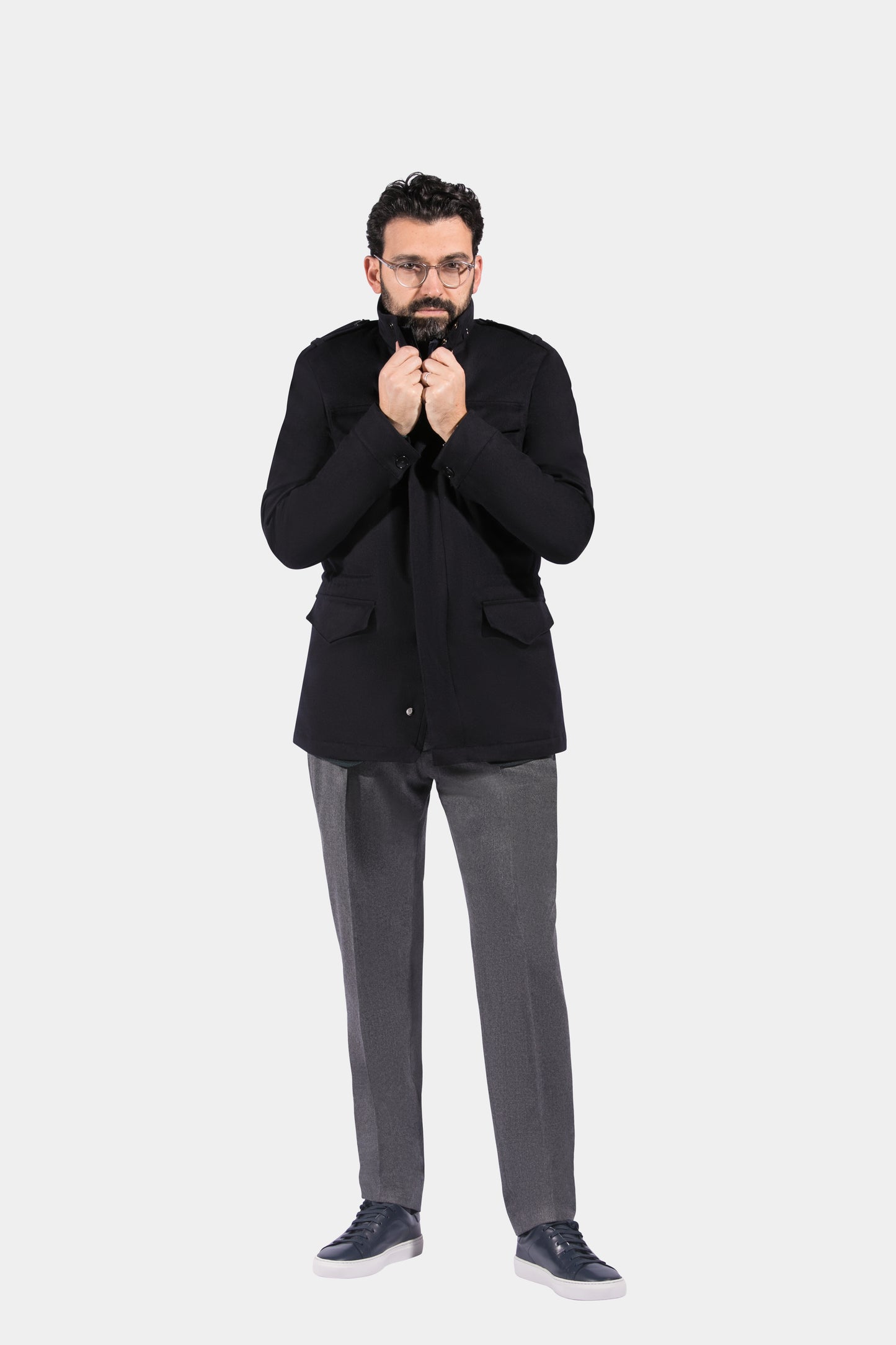 Field Jacket, Navy, Piacenza, Jacket Only