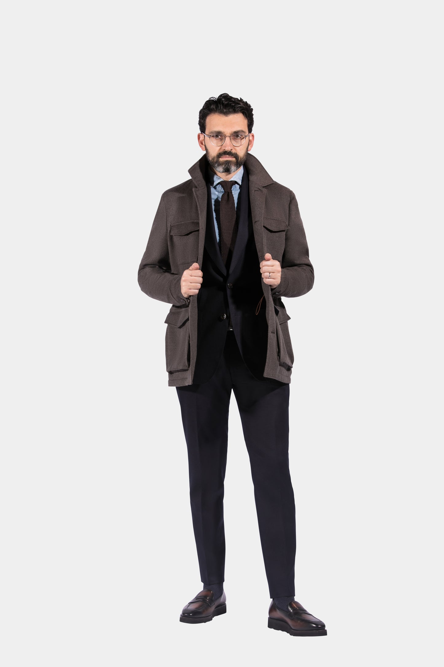 Safari Jacket, Brown, Loro Piana, Jacket Only