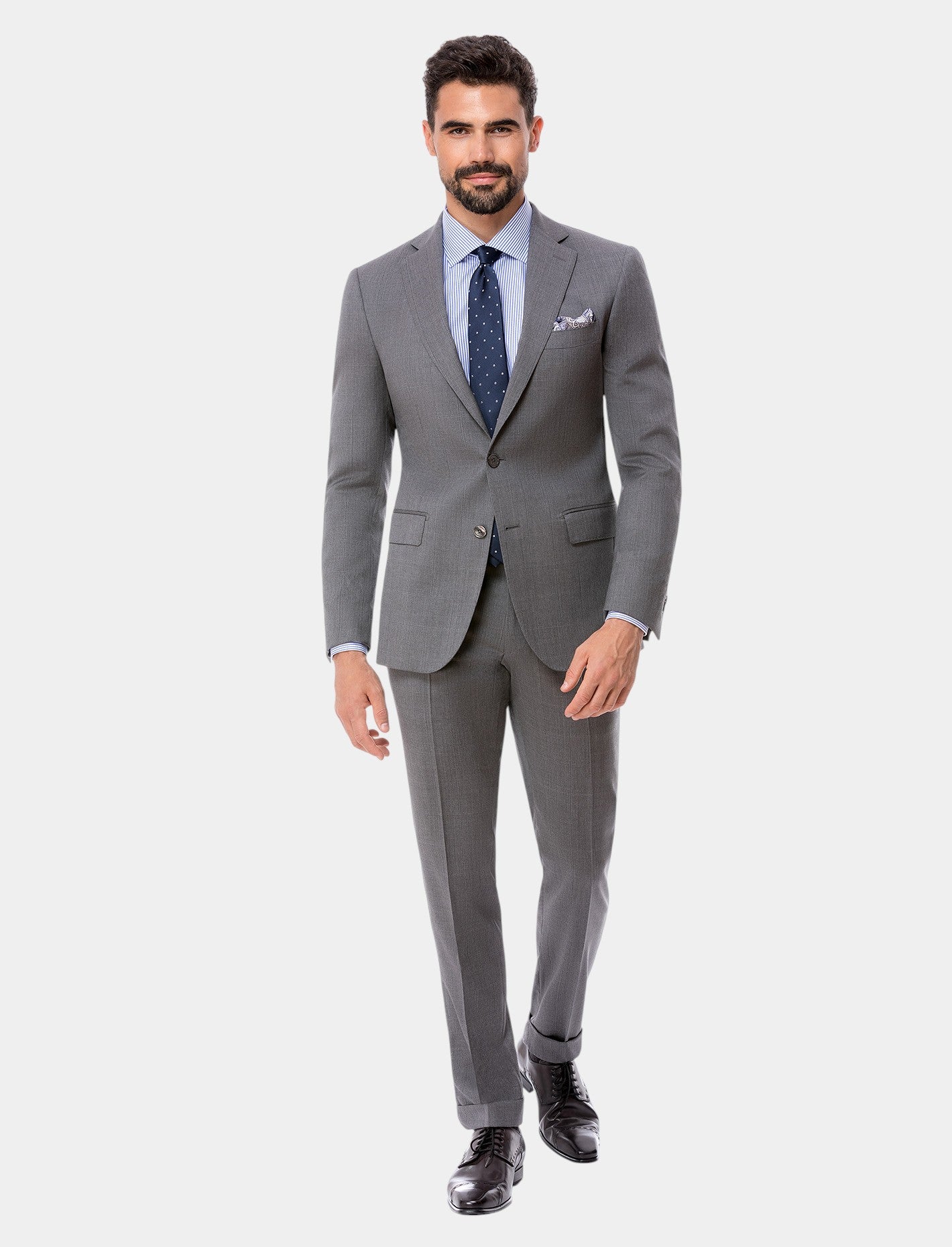 Notch Lapel, Light Grey, Tela Rustica Suit, Vitale Barberis