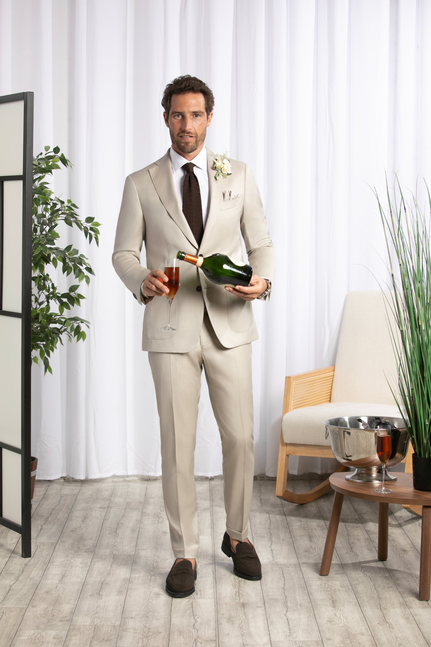 Notch Lapel, Patch Pockets, Stone Suit