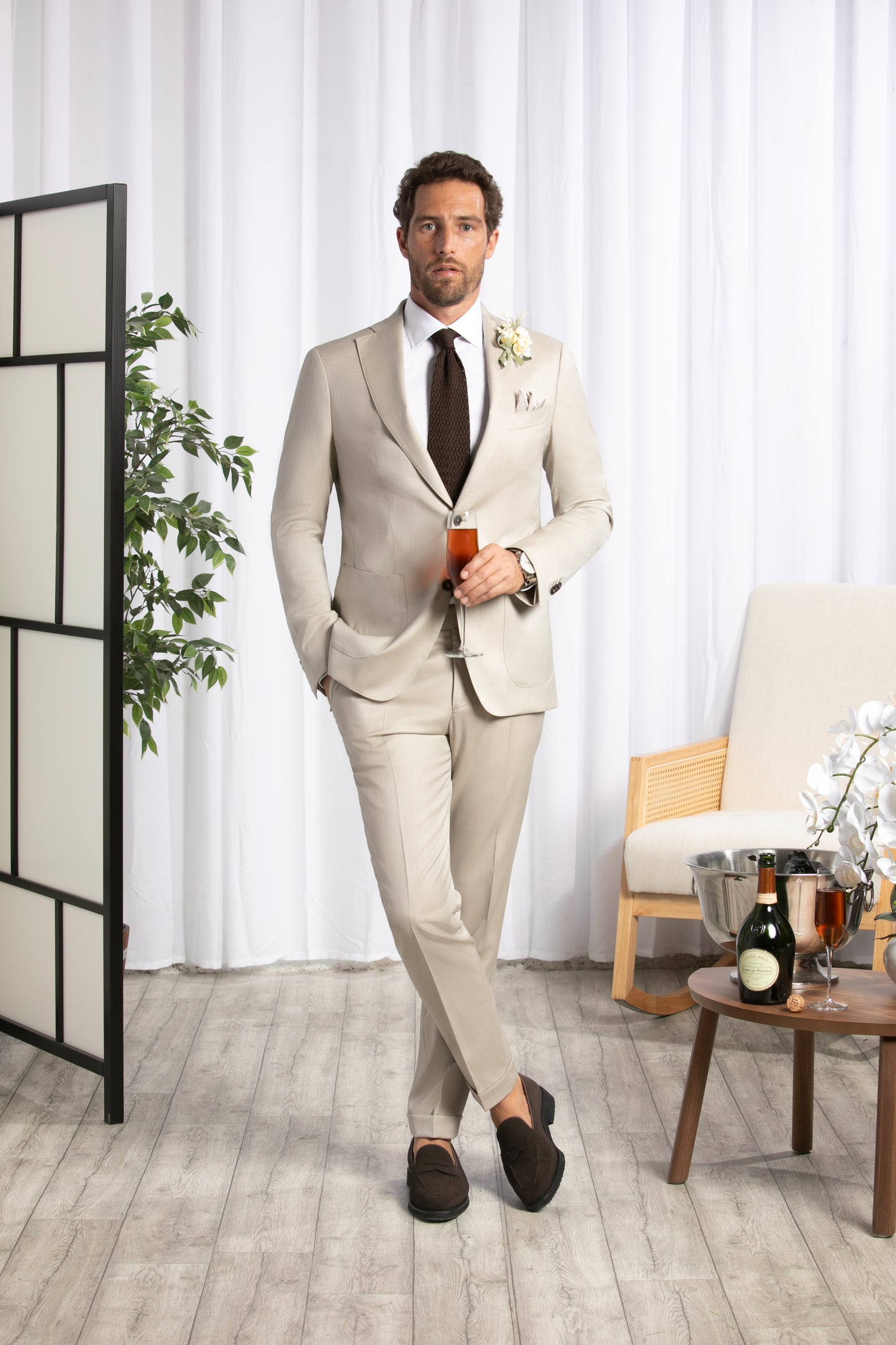 Notch Lapel, Patch Pockets, Stone Suit