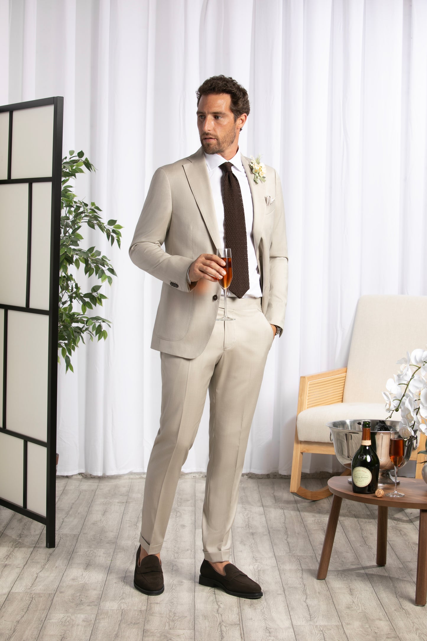 Notch Lapel, Patch Pockets, Stone Suit