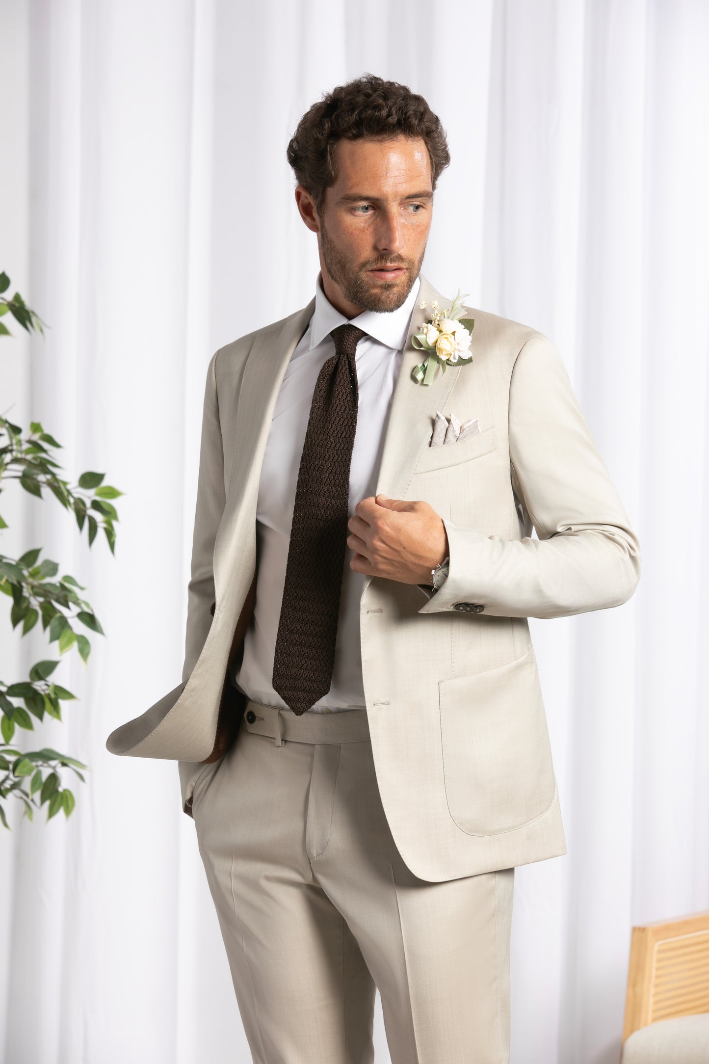 Notch Lapel, Patch Pockets, Stone Suit