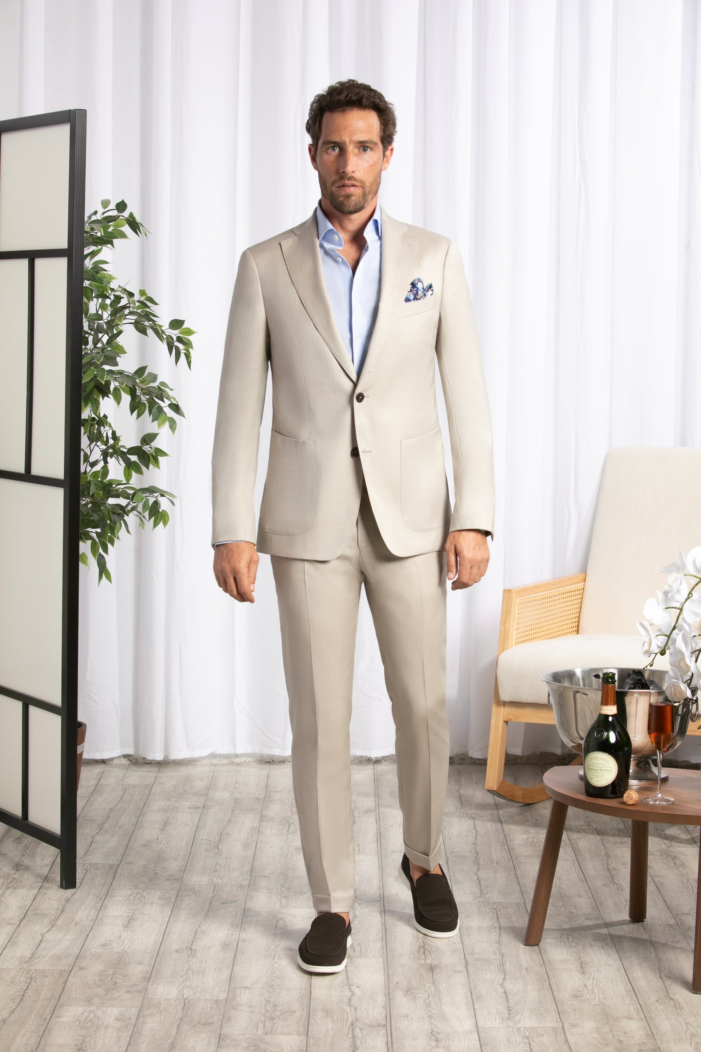 Notch Lapel, Patch Pockets, Stone Suit