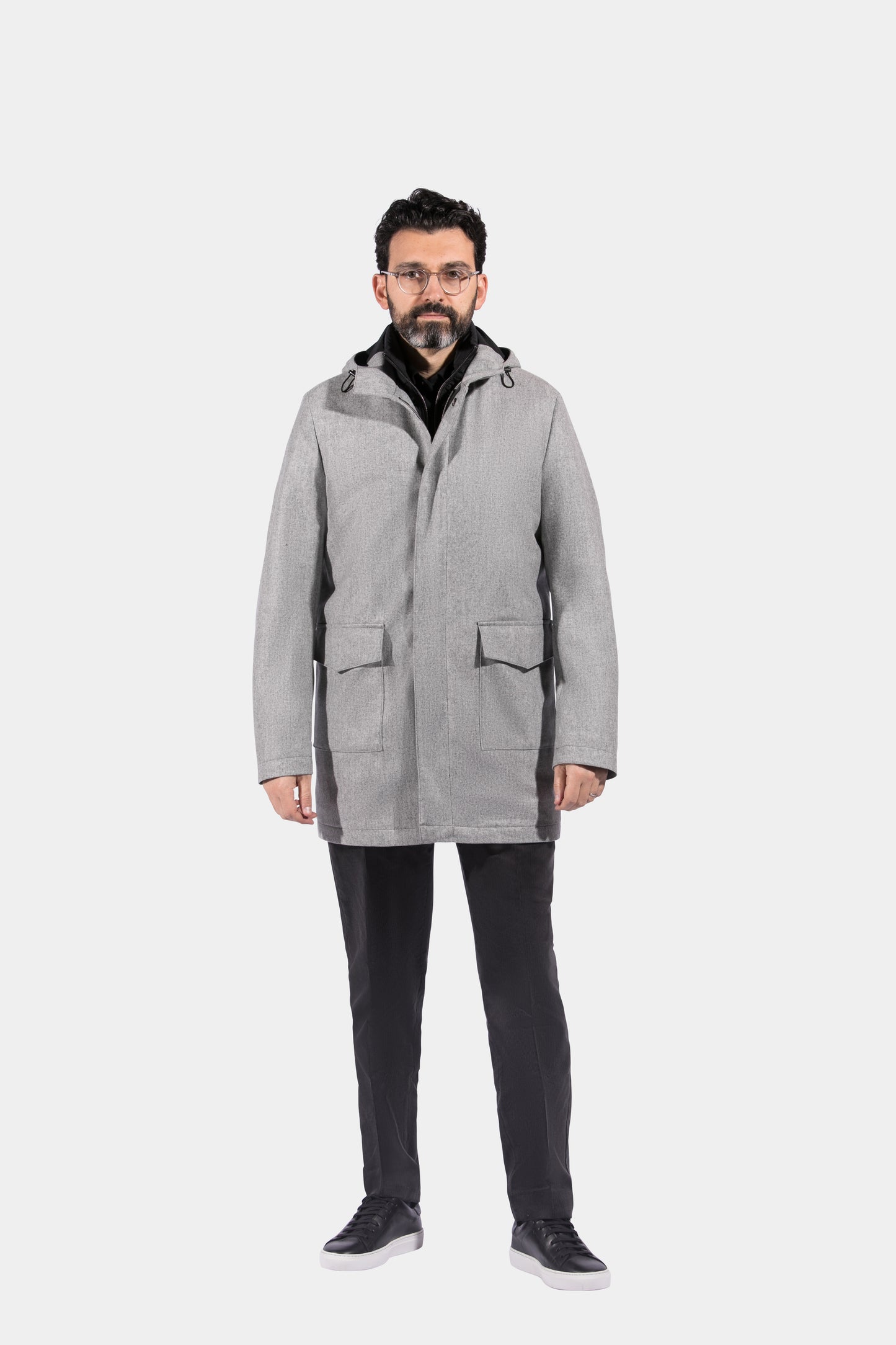Parka Jacket, Light Grey, Vitale Barberis, Jacket Only