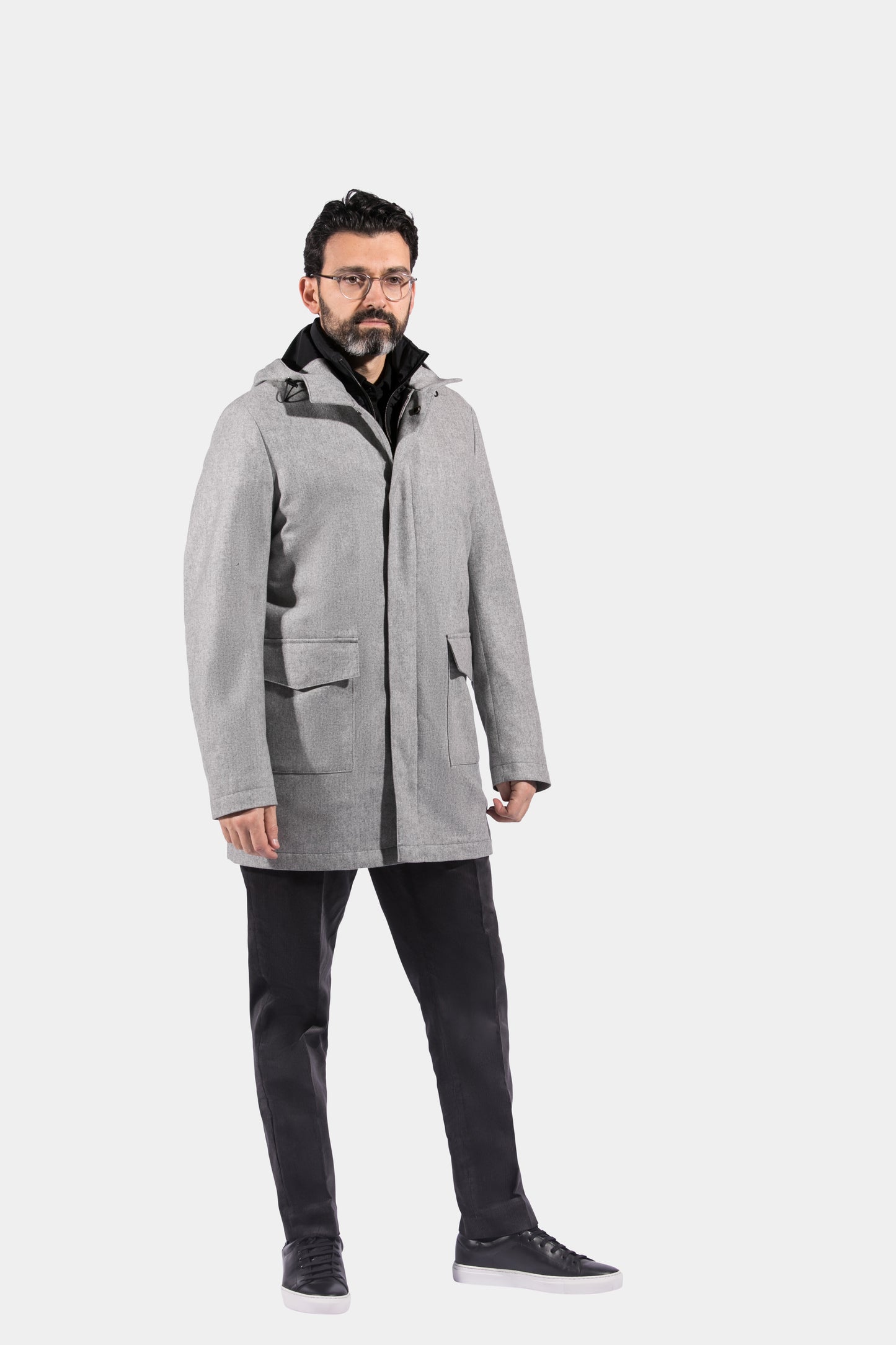 Parka Jacket, Light Grey, Vitale Barberis, Jacket Only