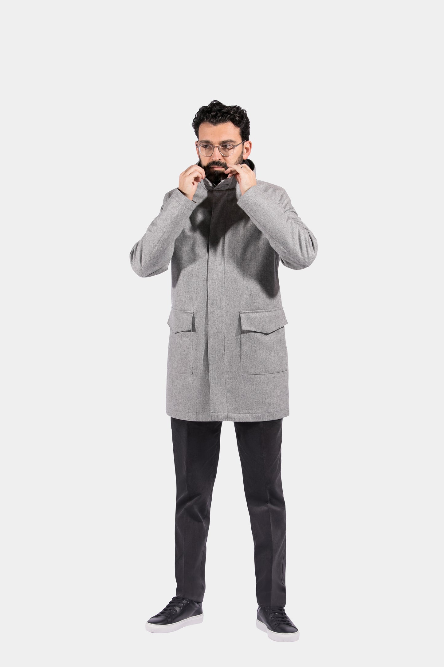 Parka Jacket, Light Grey, Vitale Barberis, Jacket Only