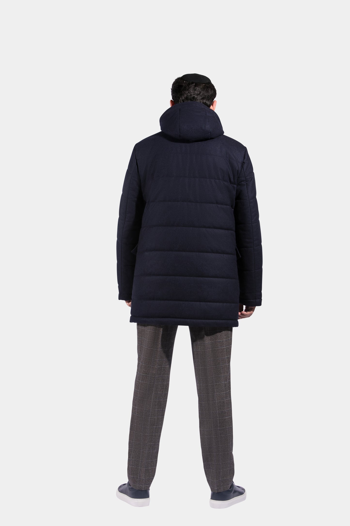 Quilted Parka Jacket, Navy, Vitale Barberis, Jacket Only