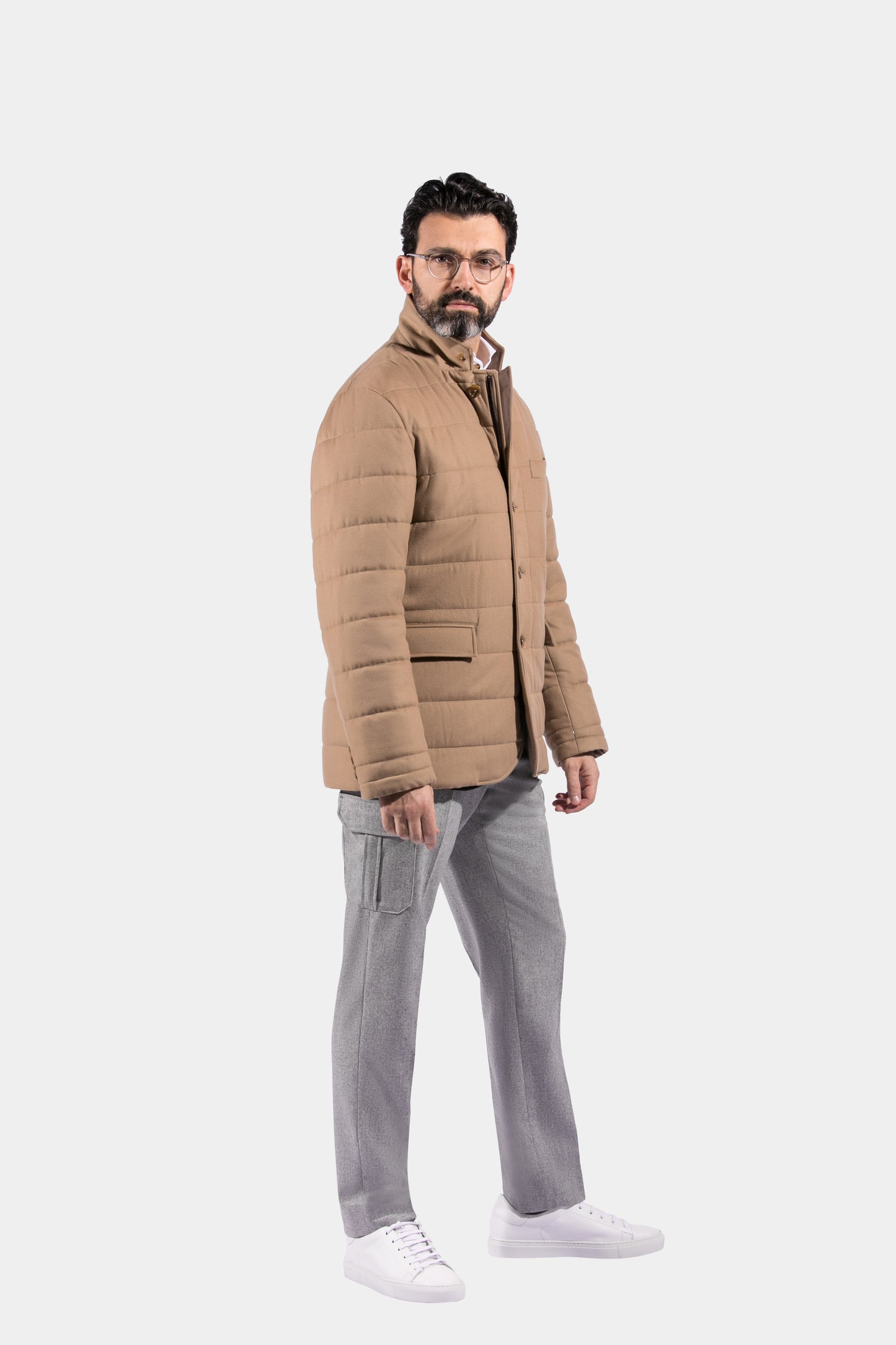 Quilted Jacket, Beige, Loro Piana, Jacket Only