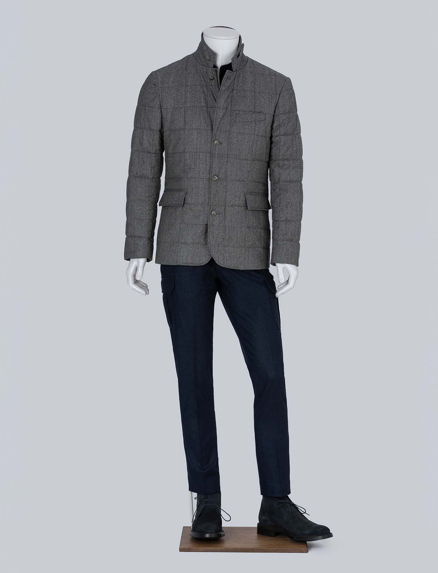 QUILTED JACKET MICRO DESIGN GREY