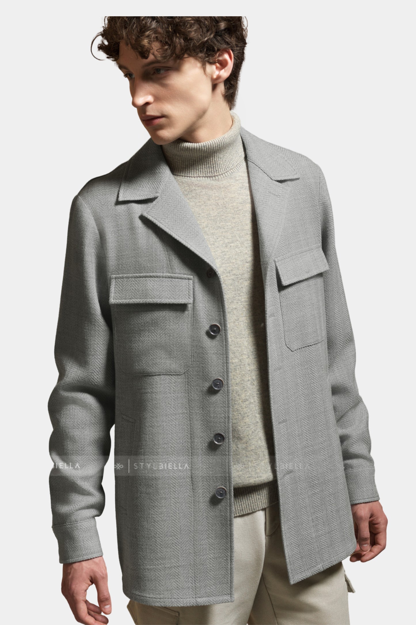 Field Jacket, Light Grey Chevron, Jacket Only