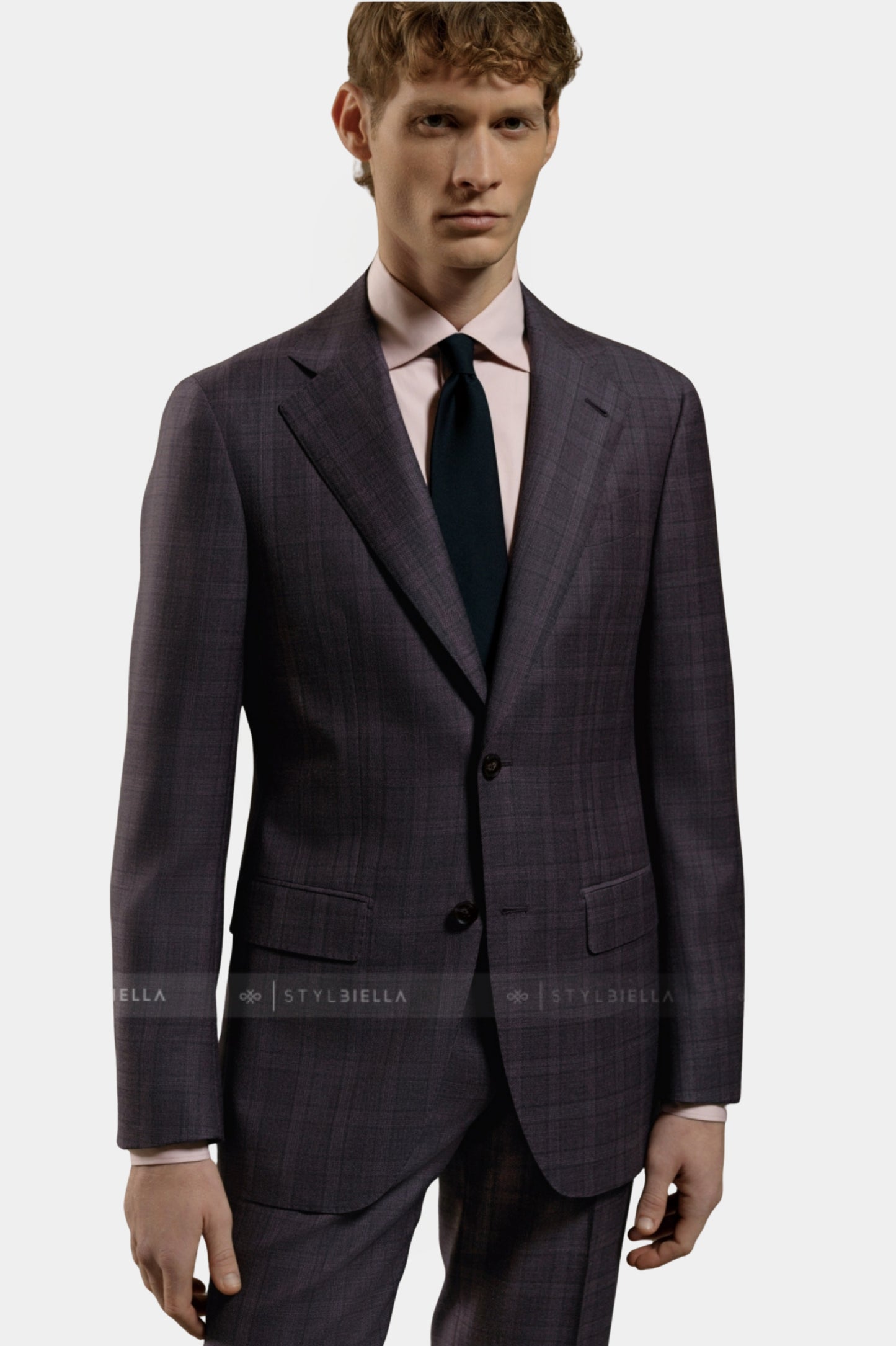 Notch Lapel, Plum Checks, Stylbiella
