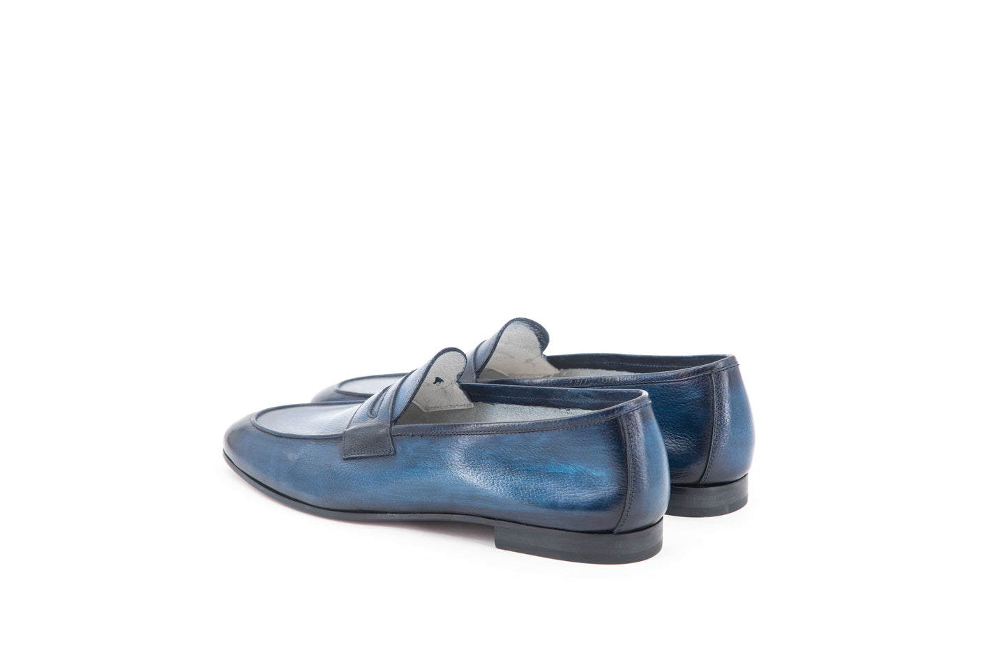 Grain Leather Venetian Loafer │ Blue Patina