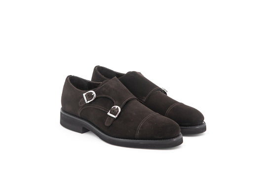 Suede Double Monk Zurigo │ Dark Brown